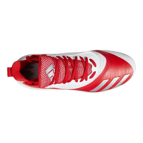 Adidas Icon V Bounce Men\'s Iced Out Metal Baseball Cleats Red White EE4130 Size